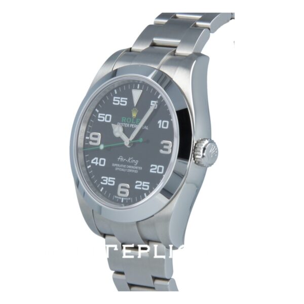 Rolex Air-King 116900 Replica Men 40mm Black Dial Silver Steel Watch